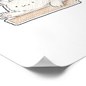 Trommelnde Katze Poster (Ecke)