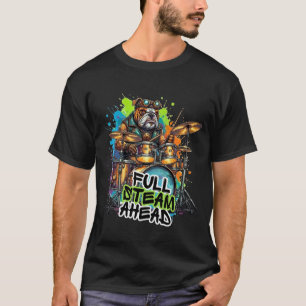 Trommelnder Hund - Voller Einsatz  T-Shirt