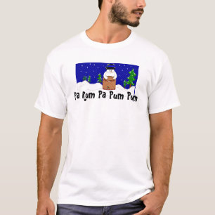 Trommelnder Schneemann T-Shirt