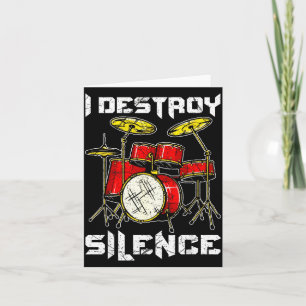 Trommelpercussionist Trommler Ich zerstöre Stille Karte