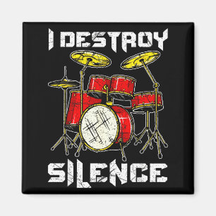 Trommelpercussionist Trommler Ich zerstöre Stille Magnet
