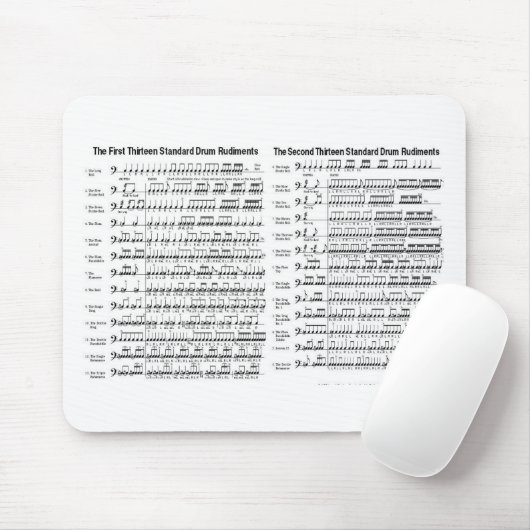 TrommelRudiments Mousepad (Mit Mouse)