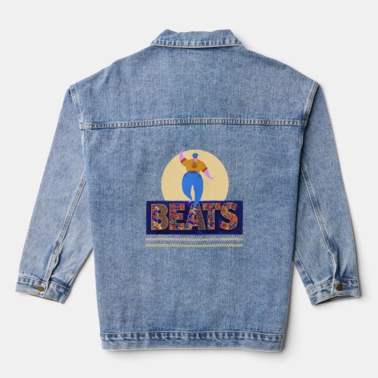 Trommelschläge Jeansjacke (Rückseite)