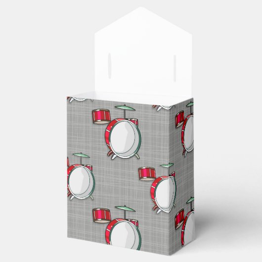 TrommelSet; Rote Trommeln Geschenkschachtel (Geöffnet)