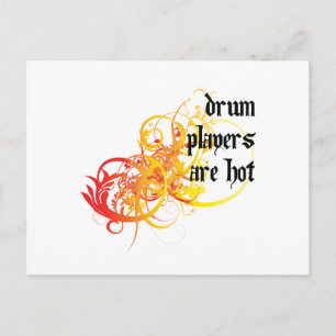 Trommelspieler sind heiß postkarte