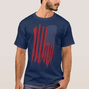 Trommelstöcke Amerikanische Flagge Trommeln Tromml T-Shirt
