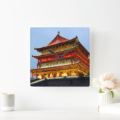 Trommelturm von Xi'An Quadratische Wanduhr (Zuhause)