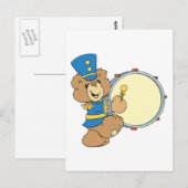 Trommler-Bär der Marschkapelle Postkarte (Vorne/Hinten)