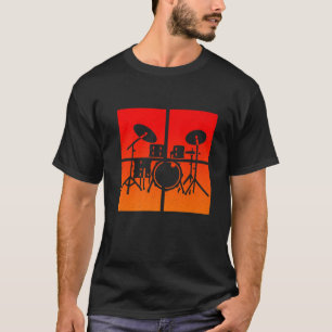 Trommler Drumset Vintage für Männer Frauen Drum Se T-Shirt
