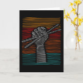 Trommler-Drumsticks Karte (Gelbe Blume)