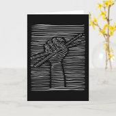 Trommler-Drumsticks Karte (Gelbe Blume)