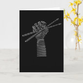 Trommler-Drumsticks Karte (Gelbe Blume)