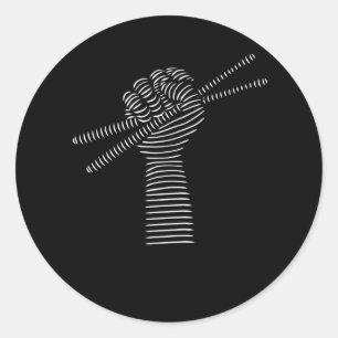 Trommler-Drumsticks Runder Aufkleber