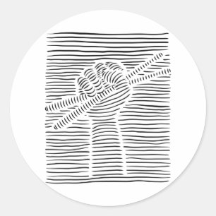 Trommler-Drumsticks Runder Aufkleber