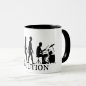 Trommler-Evolutions-Tasse Tasse (VorderseiteRechts)