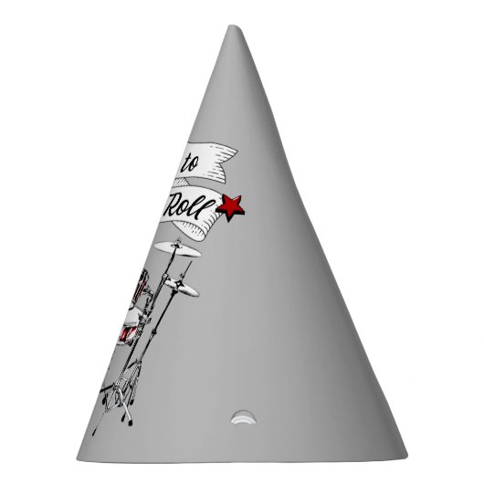 Trommler Geboren für Rock & Roll Drummer Musician  Partyhütchen (Rechts)