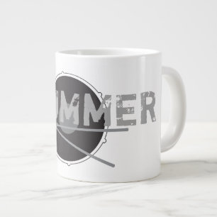Trommler Hard Rock Minimal Musicliebhaber Stylisch Jumbo-Tasse