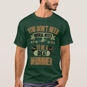 Trommler Humor-Geschenk Trommeln Retro T-Shirt