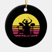 Trommler-Trommeln Keramik Ornament (Vorne)