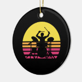 Trommler-Trommeln Keramik Ornament (Links)