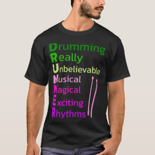 Trommler Trommeln Trommelstöcke Musiker Outfit 2 T-Shirt