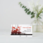 Trommler und Gitarrenringe Visitenkarte (Stehend Vorderseite)