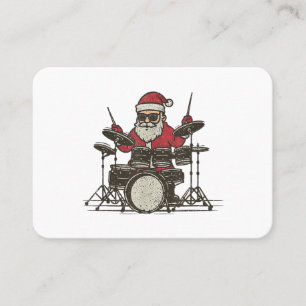 Trommler Weihnachten Lustig Vintage Santa spielt T Visitenkarte