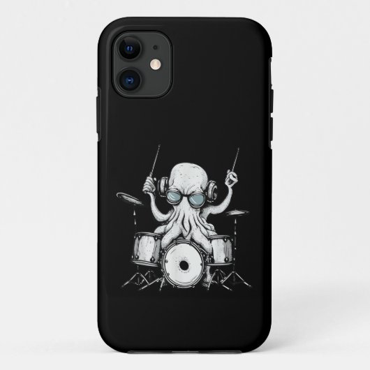 Trommlerband "Octopus Playing Drum Drum Player Dru Case-Mate iPhone Hülle (Rückseite)