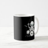 Trommlerband "Octopus Playing Drum Drum Player Dru Kaffeetasse (VorderseiteRechts)