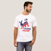 Tromp Trumpf, der demokratischen Esel politisches T-Shirt (Vorne ganz)