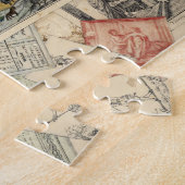 Trompe l’oeil einer Karte Italiens | P. Verburght Puzzle (Seite)