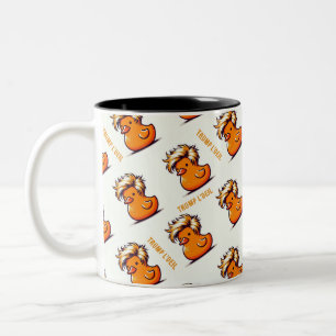 Trompe-l’œil-Ente Zweifarbige Tasse