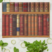 Trompe - L ' oeil "französische Bibliothek". Küchentuch (Gefaltet)