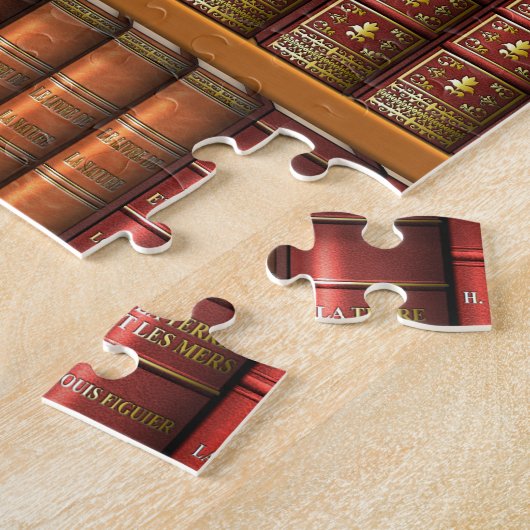Trompe - L ' oeil "französische Bibliothek " Puzzle (Seite)