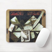Trompe - L ' oeil mit Buchstaben und Notizbüchern, Mousepad (Mit Mouse)