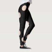 Trompe - L ' oeil mit Kreislöchern für Hautton Leggings (Rechts)