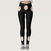 Trompe - L ' oeil mit Kreislöchern für Hautton Leggings (Vorderseite)