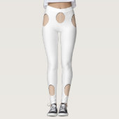 Trompe - L ' oeil mit Kreislöchern für Hautton W Leggings (Vorderseite)