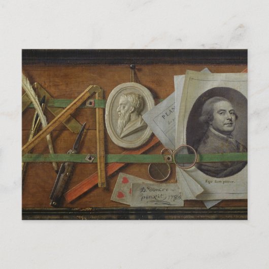 Trompe l'Oeil, 1785 Postkarte (Vorderseite)