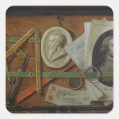 Trompe l'Oeil, 1785 Quadratischer Aufkleber (Vorderseite)