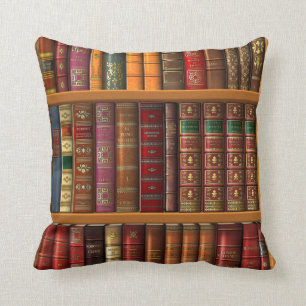 Trompe l'oeil "Französische Bibliothek". Kissen