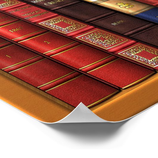 Trompe l'oeil "Französische Bibliothek". Poster (Ecke)