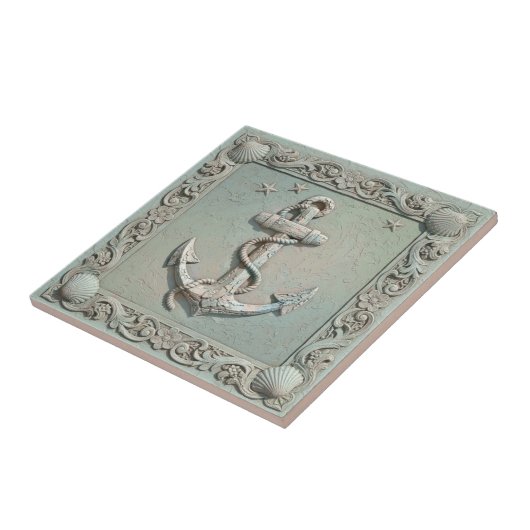 Trompe L'oeil Marine Life Anchor ID1190c Fliese (Seite)