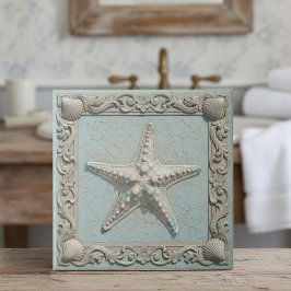 Trompe L'oeil Marine Life Starfish ID1190h Fliese