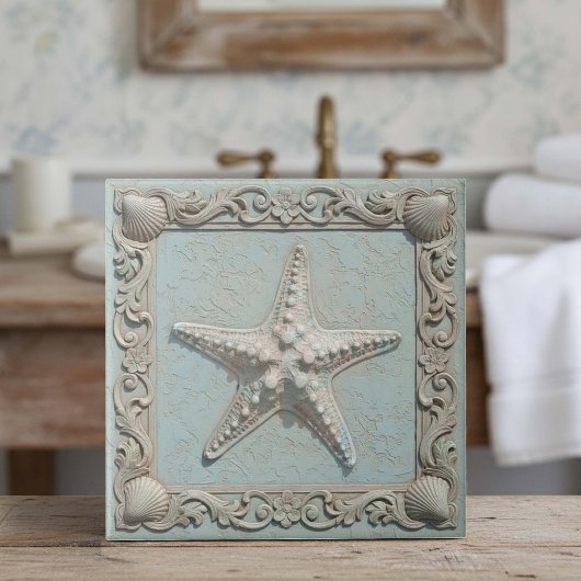 Trompe L'oeil Marine Life Starfish ID1190h Fliese