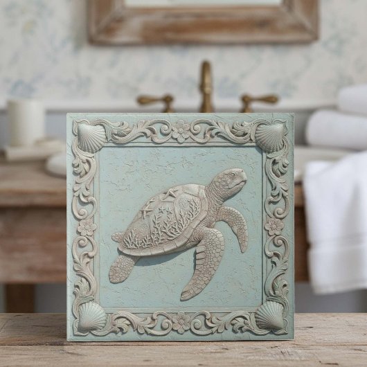Trompe L'oeil Marine Life Turtle ID1190i Fliese
