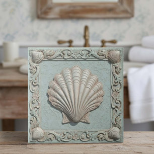 Trompe L'oeil Meeresleben Muschelschale ID1190d Fliese