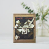 Trompe l'oeil mit Buchstaben und Notizbüchern, 166 Postkarte (Stehend Vorderseite)