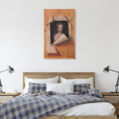 Trompe l'Oeil Portrait einer Lady Leinwanddruck (Insitu (Schlafzimmer))