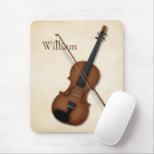 Trompe L'oeil Violin & Bow Eleganter Streichmusike Mousepad (Mit Mouse)